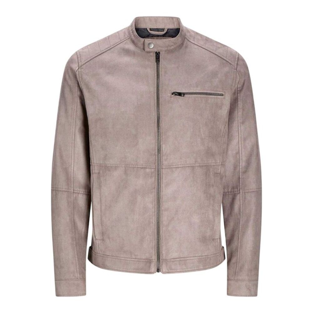 Jack And Jones Mens Faux Leather Biker Jacket / Falcon